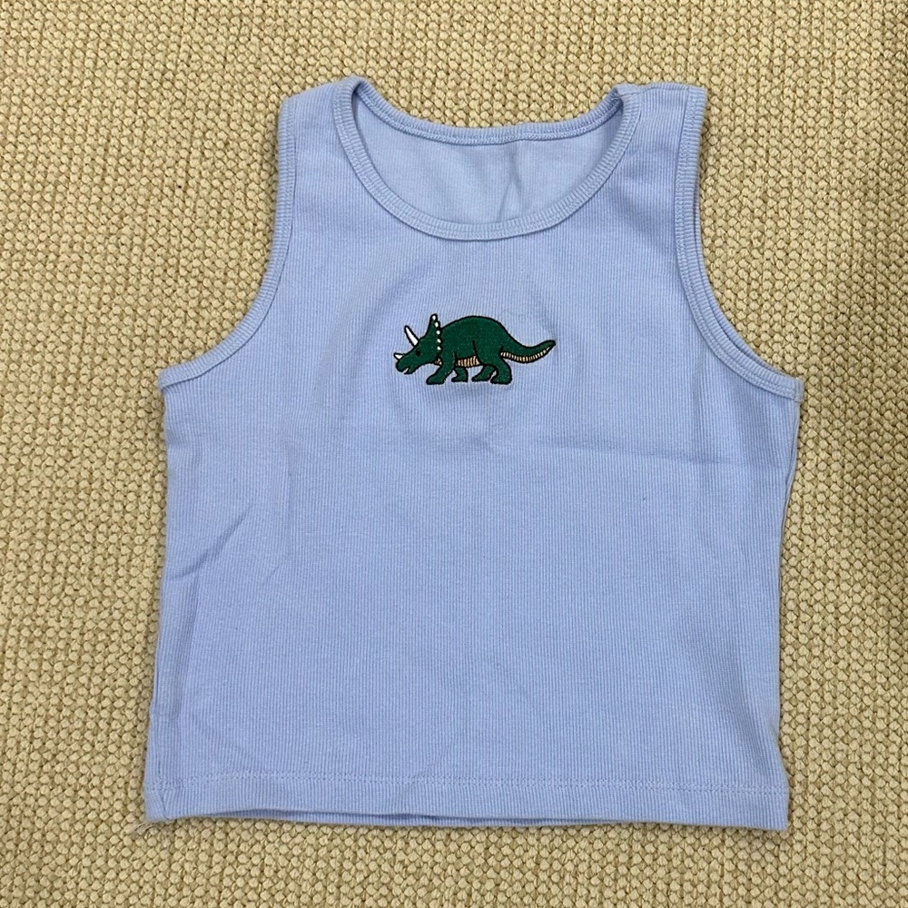 Dinosaur Cropped Tank Top